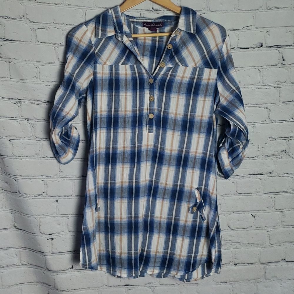 ‎Gloria Vanderbilt Plaid Shirt